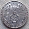 Niemcy - 5 marek - 1938 E - HINDENBURG - HK