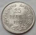 FINLANDIA - 25 PENNIA - 1917 - srebro