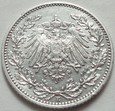 Niemcy - 1/2 marki - 1909 E - Wilhelm II