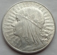 10 złotych - GŁOWA KOBIETY - 1933 - srebro