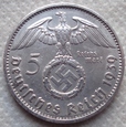 Niemcy - 5 marek - 1939 J - HINDENBURG - HK / 1