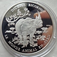 Kongo - 1000 franków - 2004 - Nosorożec / srebro