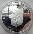 Kongo - 1000 franków - 2004 - Nosorożec / srebro
