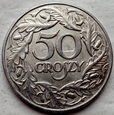 Generalne Gubernatorstwo - 50 groszy 1938 ze znakiem - żelazo niklow.