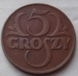 POLSKA - II RP - 5 GROSZY - 1925