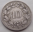 Szwajcaria - 10 RAPPEN - 1879