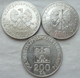 Polska - PRL : 3 x 200 złotych - KPL 1974 - 1975 - 1976 - srebro / 4