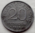 Królestwo Polskie - 20 fenigów - 1918