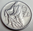 Polska - PRL : 5 złotych - 1974 - RYBAK - aluminium