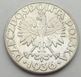 POLSKA - II RP - 5 złotych - ŻAGLOWIEC - 1936 - SREBRO