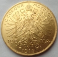 AUSTRIA - 100 koron - 1915 - nowe bicie