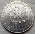 Polska - PRL : 10000 złotych - Jan Paweł II - 1987 - srebro / 2