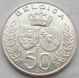 BELGIA - 50 franków - 1960 - Ślub króla Baudouina - srebro