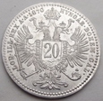 AUSTRIA - 20 Krajcarów / kreuzer 1870 - srebro / 1