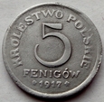 Królestwo Polskie - 5 fenigów - 1917