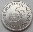 SZWECJA - 5 kronor - 1995 - ONZ - Karol XVI Gustaw