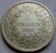 FRANCJA - 5 franków - 1848 A - HERKULES