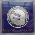 Polska - PRL - 20000 złotych - MŚ Włochy 1990 - Globus - 1989