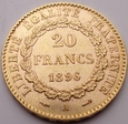 FRANCJA - 20 FRANKÓW - 1896 - ANIOŁ 