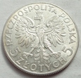 5 złotych - GŁOWA KOBIETY - 1934 - srebro