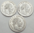 AUSTRIA - zestaw 3 x 20 Krajcarów kreuzer 1868 + 1869 + 1870 / 1