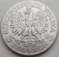 5 złotych - GŁOWA KOBIETY - 1933 - srebro