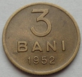 RUMUNIA - 3 bani - 1952