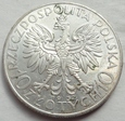 10 złotych - GŁOWA KOBIETY - 1932 - srebro