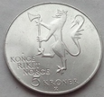 NORWEGIA - 5 KRONER - 1975 - Żaglowiec