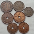FINLANDIA - zestaw monet obiegowych - 7 sztuk
