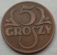 POLSKA - II RP - 5 GROSZY - 1930
