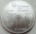 KANADA - 5 dolarów 1976 - IO - Montreal 1976 - Elizabeth II - srebro