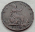 WIELKA BRYTANIA - FARTHING - 1892 - Victoria