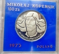 Polska - PRL - Próba : 100 złotych - Mikołaj Kopernik 1973 - srebro