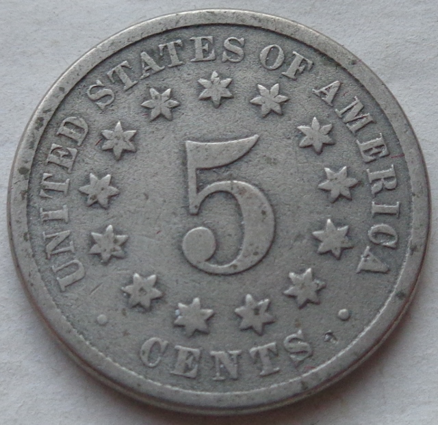 USA - 5 CENTÓW - 1872 - Shield Nickel