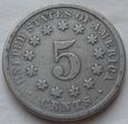 USA - 5 CENTÓW - 1872 - Shield Nickel