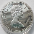 KANADA - 1 dolar 1975 - 100 years Calgary - Elizabeth II - srebro