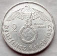 Niemcy - Trzecia Rzesza : 2 marki - 1937 A - Hindenburg - srebro