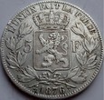 BELGIA - 5 franków - 1876 - Leopold II