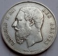 BELGIA - 5 franków - 1876 - Leopold II