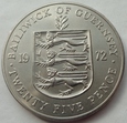 GUERNSEY - 25 pensów 1972 - Silver Wedding