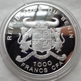 Benin - 1000 franków - 2007 - Colobus p. / srebro