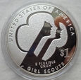 USA - 1 dolar - 2013 W - Girl Scouts - srebro