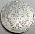 Francja - 10 franków - 1968 - Herkules - srebro