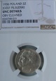 Polska 2 Złote Piłsudski 1936 NGC UNC