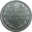 Rosja 20 Kopiejek 1861