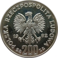 Polska / PRL - 200 Złotych  MŚ Hiszpania 1982 próba