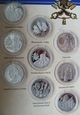 Malta - Jan Paweł II - komplet 9 monet 10 Liras 2005 ( P-1)