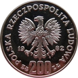 Polska / PRL - 200 Złotych  MŚ Hiszpania 1982 próba