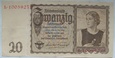 Niemcy 20 Reichsmark 1939 seria L